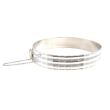 Diamond Cut Silver Bangle