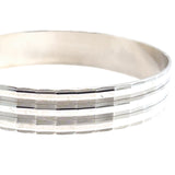 Diamond Cut Silver Bangle