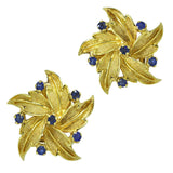 Vintage Sapphire Flower Earrings