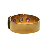 Ruby & Diamond Buckle Ring