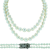 Pearl Necklace with 1920's Style Clasp
