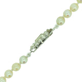 Cultured Pearl Necklace With Diamond Clasp