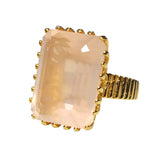 Rose Quartz Cocktail Ring