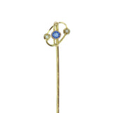 Sapphire & Pearl Tie Pin