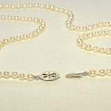 Pearl Necklace with Diamond Clasp
