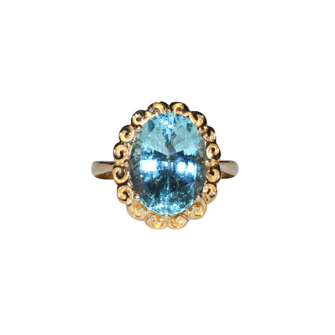 Aquamarine Cocktail Ring