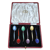 Silver Enamel Coffee Spoons