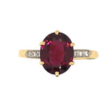 Vintage garnet and diamond ring.