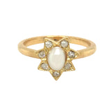 Vintage pearl and diamond ring