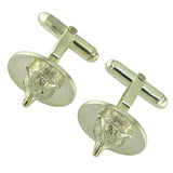 Silver Fox Head Cuff-Links